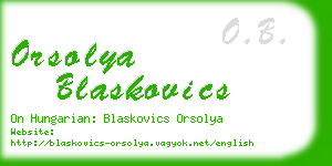 orsolya blaskovics business card